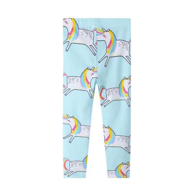 China Anti-wrinkle Print Cartoon Long Pants Little Girls Clothes Spats Kids Clothing for sale