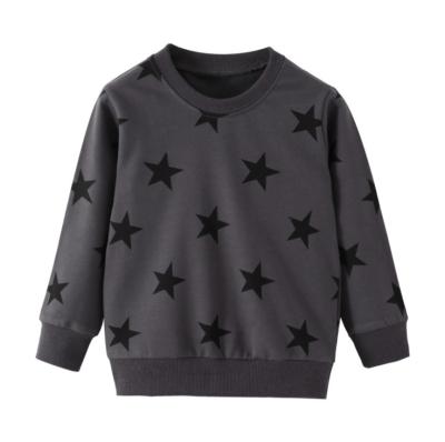 China Casual Custom Sweatshirt For Kids Boys Autumn Stars Printing Long Sleeves Cotton Soft Cute Kids Boy Shirts for sale