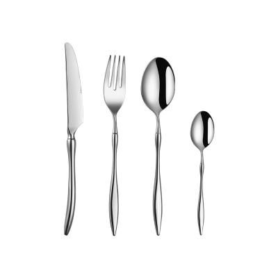 China Sustainable Royal Deluxe Spoons And Forks Flatware Luxury Stainless Steel Cutlery Set 18/10 Silverware Set for sale