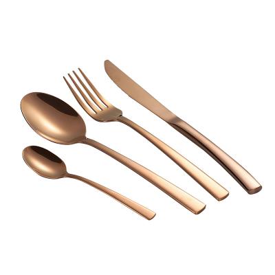 China Luxury 18/8 Vintage Flatware Silverware Stainless Steel Eco Friendly Royal Gold Plated Cutlery Set for sale