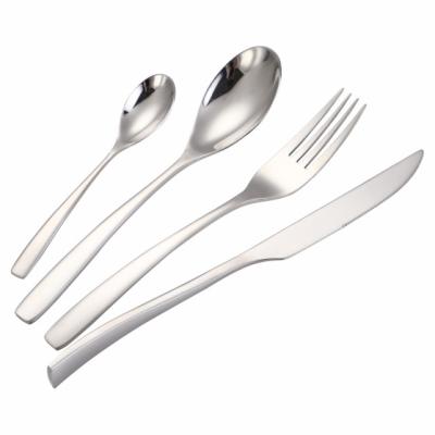 China Sustainable Knife Spoon Fork Set Silver Flatware 24Pcs Stainless Steel Flatware Sets Cutlery Set for sale