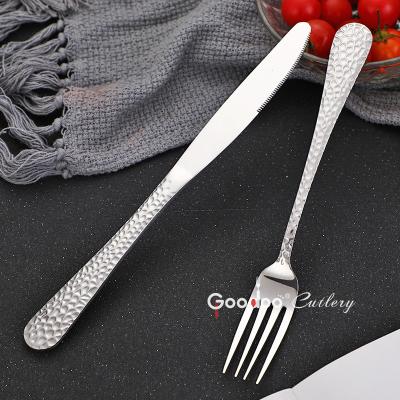 China Viable New Arrival Flatware Stainless Steel Knife and Fork Dinnerware Luxury Engraving Home Set for sale