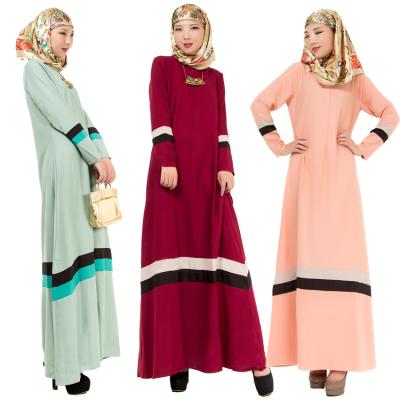 China Polyester Matchyou Ramadan Eid Muslim Clothes Dubai Fashion Hit Abaya Maxi Dress Muslim Integral Islamic Clothing Wholesale Color F for sale