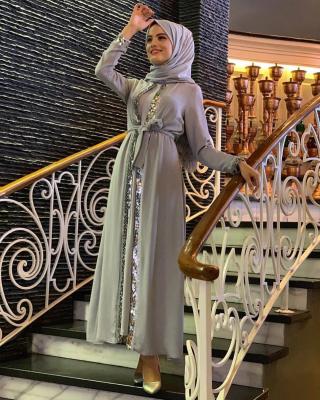 China Polyester Long Robe Hijab Abayas Dress For Women Turkey Ramadan Muslim Dress Islamic Open Abaya Dresses for sale