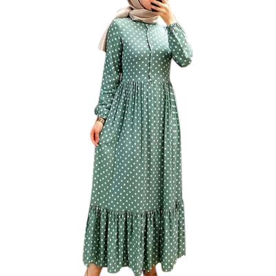 China 2021 New Sale Polyester Abaya Dubai Dress Solid Color Muslim Muslim Hijab Women Muslim Dress for sale