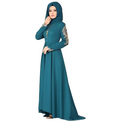 China Latest Popular Women's Muslim Casual Dress Hot Abaya Slim Abaya Polyester Long Dress for sale