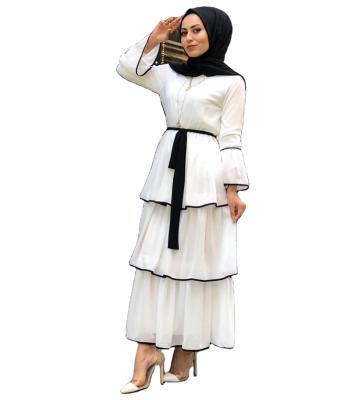 China Wholesale Modest Islamic Long Dress Abaya Clothing Polyester Matchyou Solid Color Muslim Dresses for sale