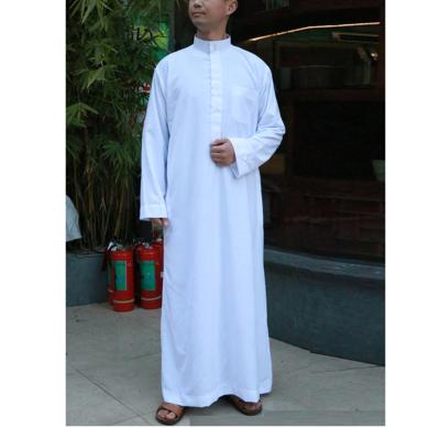 China Wholesale Saudi Arabia Men Long Robe Jubba Thobe Dubai Kaftan Middle East Polyester Abaya Muslim Islamic Clothing for sale