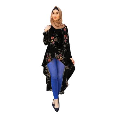 China Full Polyester Matchyou Abaya Dubai Chiffon Dress Women Turkey Islamic Ethnic Clothing Flowy AbayaLong For Muslim Woman for sale