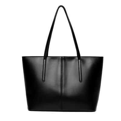 China Wholesale PU Leather Handbags Bags Large Shoulder Fashion Women Tote Bag for sale