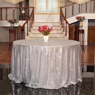 China Europe Sequin Round Table Cloth Sparkly Sequin Table Covered For Wedding Cake Table Events Bridal Shower Decor for sale