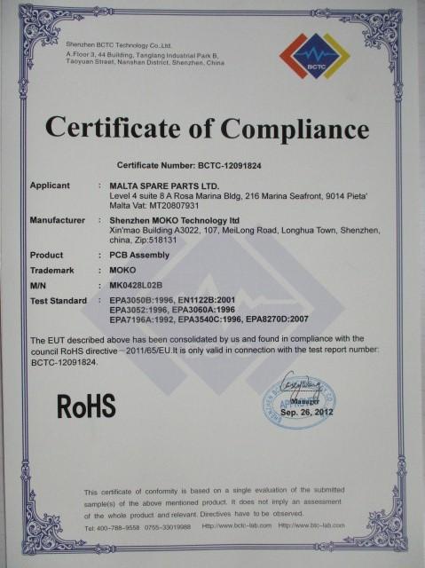 RoHS - Shenzhen Moko Technology Ltd.