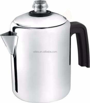 China Non-electric Stainless Steel Stainless Steel No Electricity Stove Top Coffee Percolator Coffee Maker for sale