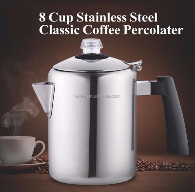 China Stainless Steel 6cup Stove Top Italian Mocha Espresso Coffee Maker / Percolator Pot Tool for sale