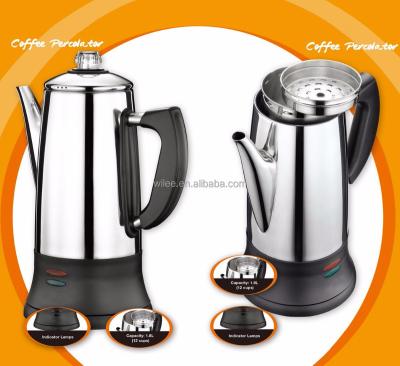 China Electric Stainless Steel Instant Coffee Instant Coffee Percolator/ Instant Coffee Pot for sale