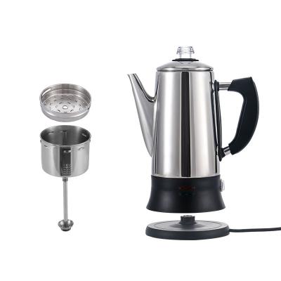 China Hotel Home Stainless Steel Espresso Coffee Maker Electric Mocha Pot Latte Percolator for sale