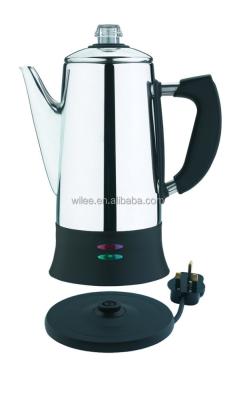 China Promotional cheap stainless steel coffee machine electric coffee percolator for sale