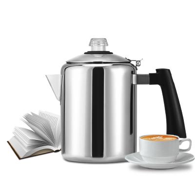 China Stainless Steel Stovetop Traditional Stovetop Best Selling Non-Electric Barbecue Coffee Kettle Long Lasting Bottle With Filter For Stove for sale