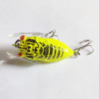 China Vivid Action Swimming Cicada Bait Alpha Lure Insect Hard Bait Freshwater Fishing Lure Baits 5cm Artificial 6g Cicada Hard Bait for sale