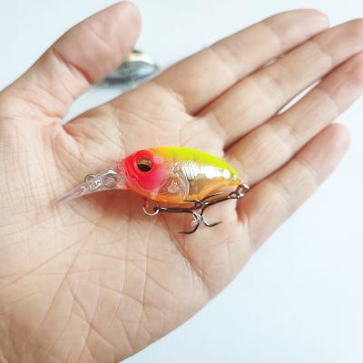 China Vivid Swimming Action Hard Fishing Lures Alpha Wholesale 6 Colors 60mm 5g Floating Artificial Hard Lure Fishing Crank Wobbler for sale