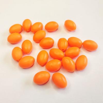 China Fishing Tackle Alpha Carp Fishing Tackle Orange Soft Egg Tackle Oval Stopper Terminal Fishing Beads Fishing Soft Rubber Beads for sale