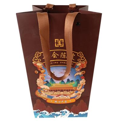 China Wholesale Customized Recyclable White Cosmetic Paper Shopping Bag Durable Popular Printing Craft Perfume Packaging Wrapping Paper for sale