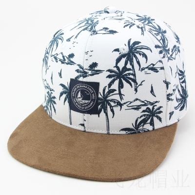 China Hot Selling 100% Hot Sale Embroidery Cotton Unisex Custom Snapback Hat Baseball Caps With Print Hawaii Flower Custom Snapback Hats for sale