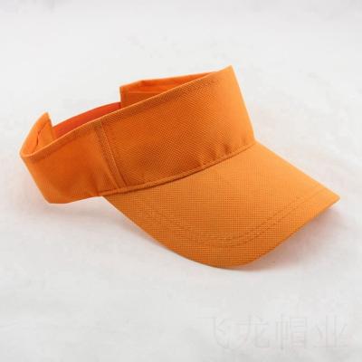 China Orange Open Face Hats Logo Beach Hat Summer Outdoor Adjustable Hats Soft Cotton Sun Visor Image for sale