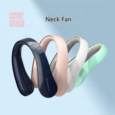 China Portable Usb Portable Hanging Mini Leafless Air Cooling Hotel New Arrival Hot Selling Neck Fan Rechargeable Lazy Fan Outdoor Sports Fans for sale