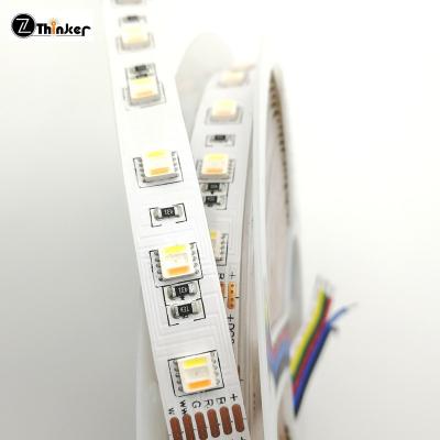 China 2018 Hotel Thinker Lighting 5 in 1 5050 smd RGB+WW+CW LED Strip Light DC24V 12mm Width Indoor Light Strip for sale