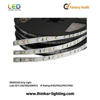 China PCB Board+SMD3528 60leds/m IP65 LED Waterproof Flexible LED Strip Light For Underground for sale