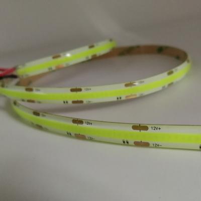 China Good Quality Hotel COB LED Strip Green Color 480 Chips/m IP65 Dropped Silicone 10w/m 10mm PCB for sale