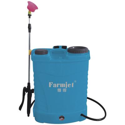 China Farmjet 16L 18L Liquid Style Pesticide Farmjet 16L 18L Liquid Style Electric Garden Charger Dual Power Backpack Battery Sprayer for sale