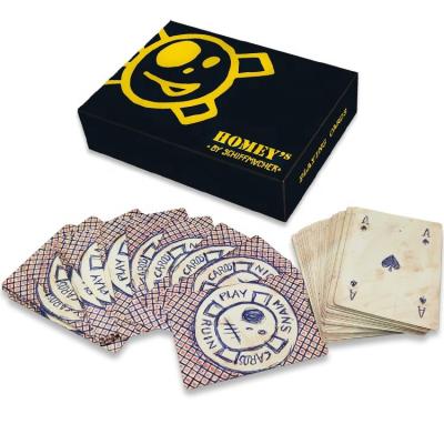 China Mini Custom Anime White Golden Paper The Cheapest Barcode Deck Big Size Playing Cards for sale