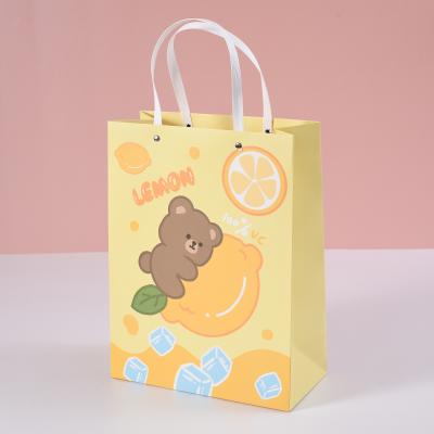 China Recyclable Promotional Custom Logo Jewelry Gift Paper Bag Biodegradable Handle Shopping Gift for sale