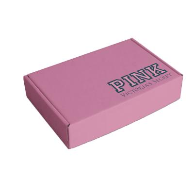 China Recyclable Custom Mailing Gift Box Pink Easy Fold Logo Carton Shipping Box Thick Mailing Box for sale