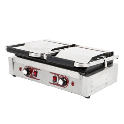 China Hotel CE OEM Electric Full Touch Panini Grill Sandwich Ribbed Press for sale