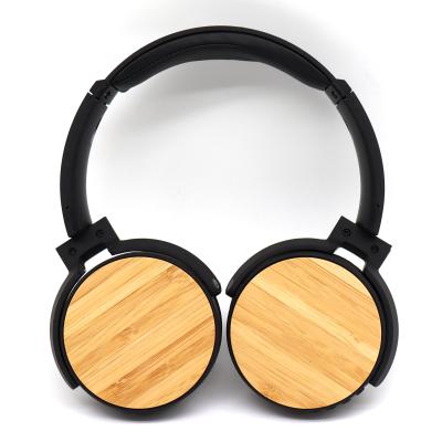 China High Quality Bamboo Earphone BT 5.0 Eco-friendly Wooden Headband Headphone Wireless Earphone for sale