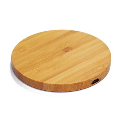 China Custom Wooden Bamboo Qi Wireless Charger Phone Charger Wireless Phone Charger Radio Charging Mobile Phone for sale