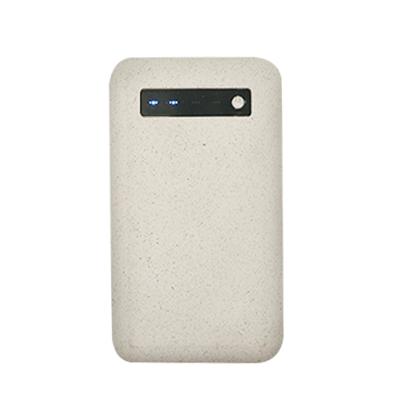 China New Products High Capacity Mobile Power Banks Mini Eco Friendly Charger 8000mah Power Bnaks Made In Wheat Straw Portable Charger for sale