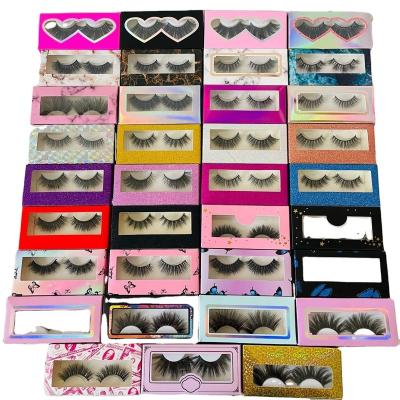 China New Full Volume Soft OEM Supply 3D SilkLashes Custom Packing Faux Mink Lashes Synthetic Hair Eyelash for sale