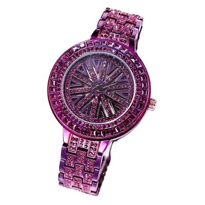 China Water Resistant Diamond Women Wrist Watch Fashionable Elegance Watches Stainless Steel Water Resistant Back Wrist Watch for sale