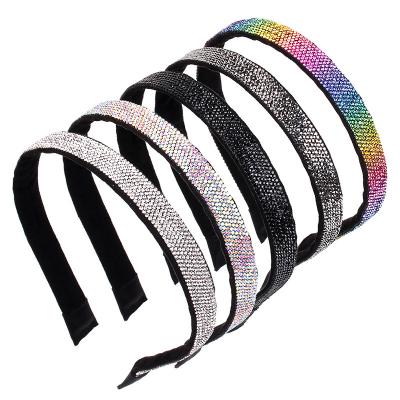 China 2022 new cheap bling bling unique fashion diamond fancy headband hair band rhinestone hair accessories for sale