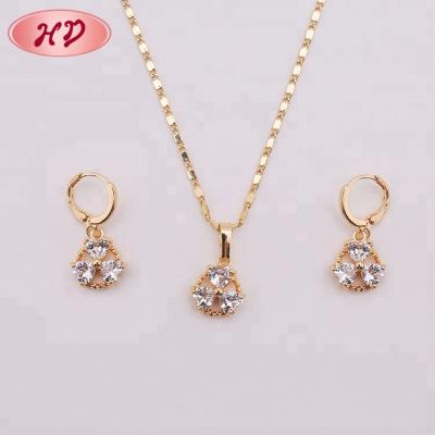 China New Nice earrings and necklaces India vintage 1 gram gold jewelry for sale