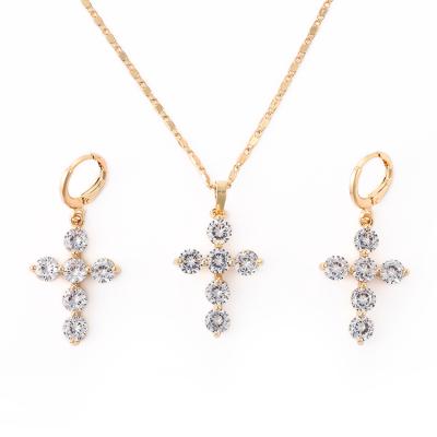 China Elegant Party Jewelry Sets 2019 Fashion Women Jewelry Set , 18K Gold Plated CZ Jewelry Set For Ladies for sale