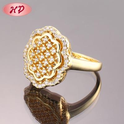 China CLASSIC Pakistani Flower Form Gold Rings New Design Gold Ring for sale