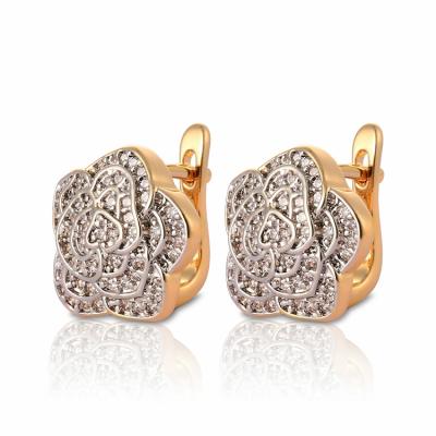 China 2021 Pictures Of Office Ladies/Career China Ladies Earring Designs Flower Bee Diamond Kawaii Hoop Earrings for sale