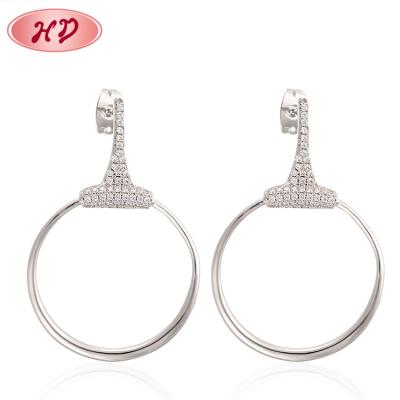 China Italian Fashion TRENDY Diamond Hoop Cheap Earring Jewelry Wholesale for sale