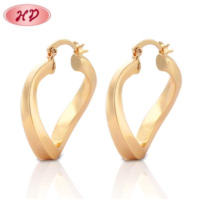 China Wholesale Popular Indian Style Fashion Big Gold Hoop Earrings for sale