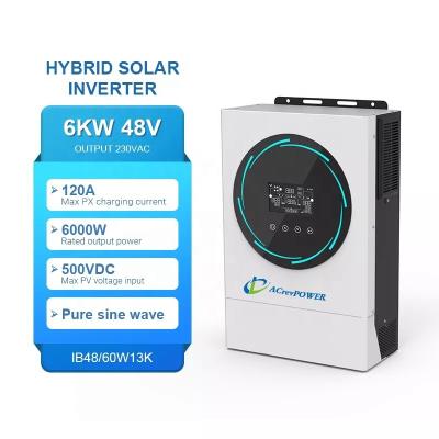 China Professional Home Appliance New Design Energy Products Charge Controller Electric House Big Solar Inverter 6Kva 12V 220V 6000W Hybrid So for sale